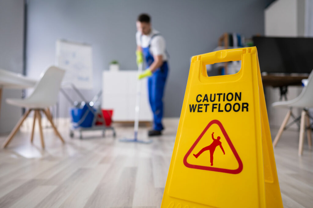 caution wet floor sign