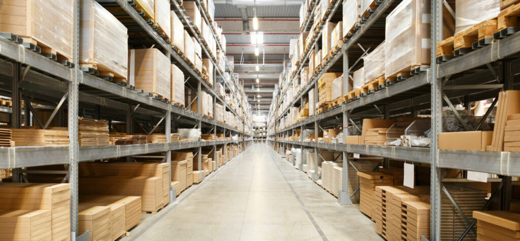 warehouse box shelfs