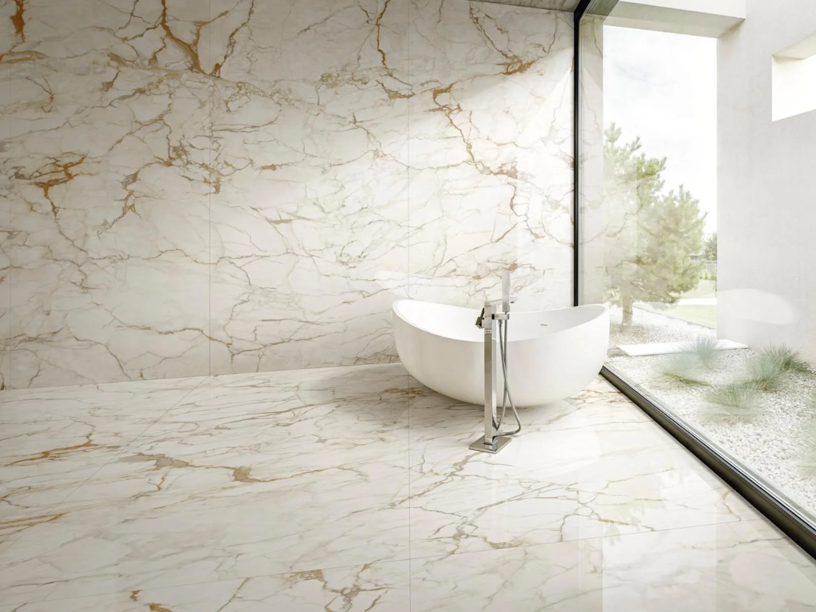 A bathroom with porcelain tiles,relevant to step-by-step commercial tile floor cleaning guide