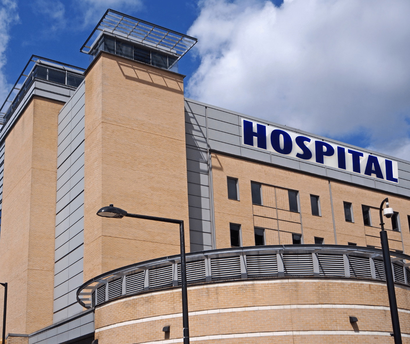 Allen, Texas, medical hospital front view with singage