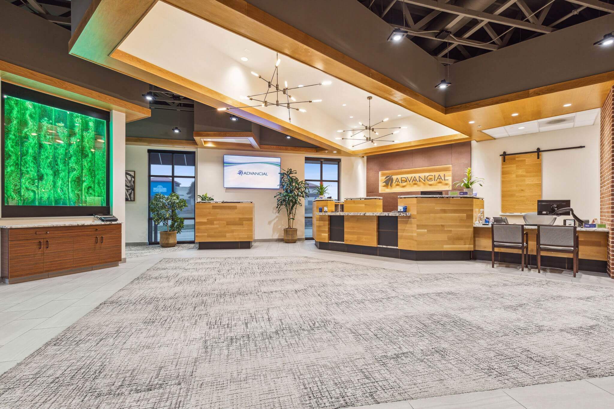 Mesquite bank receiving area