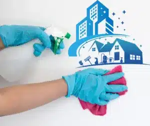 spray bottle and towel