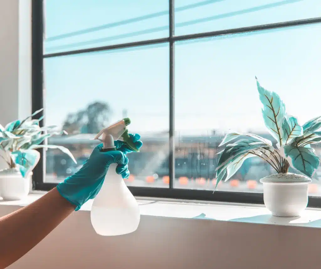 cleaning window