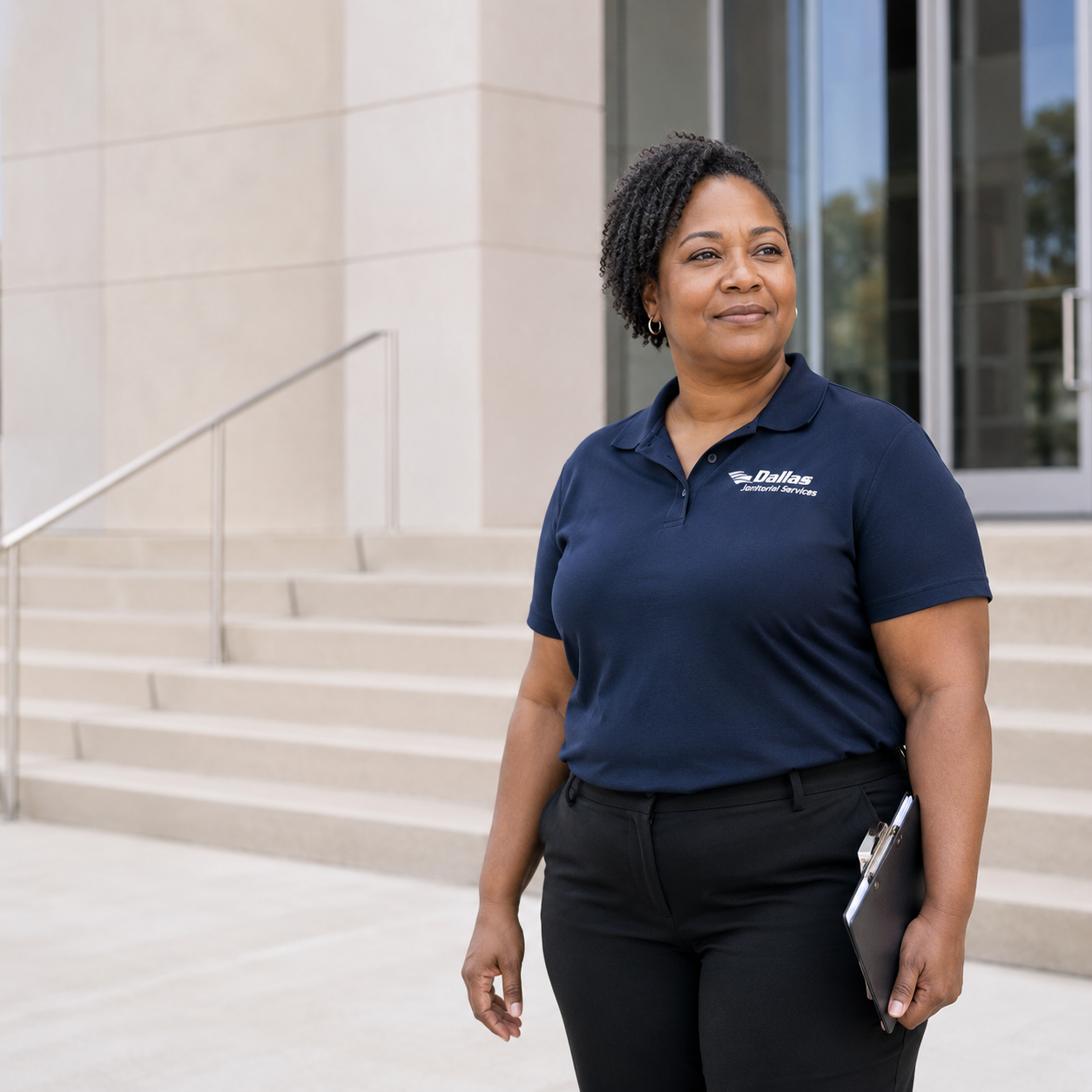DJS - Diane standing outside a building