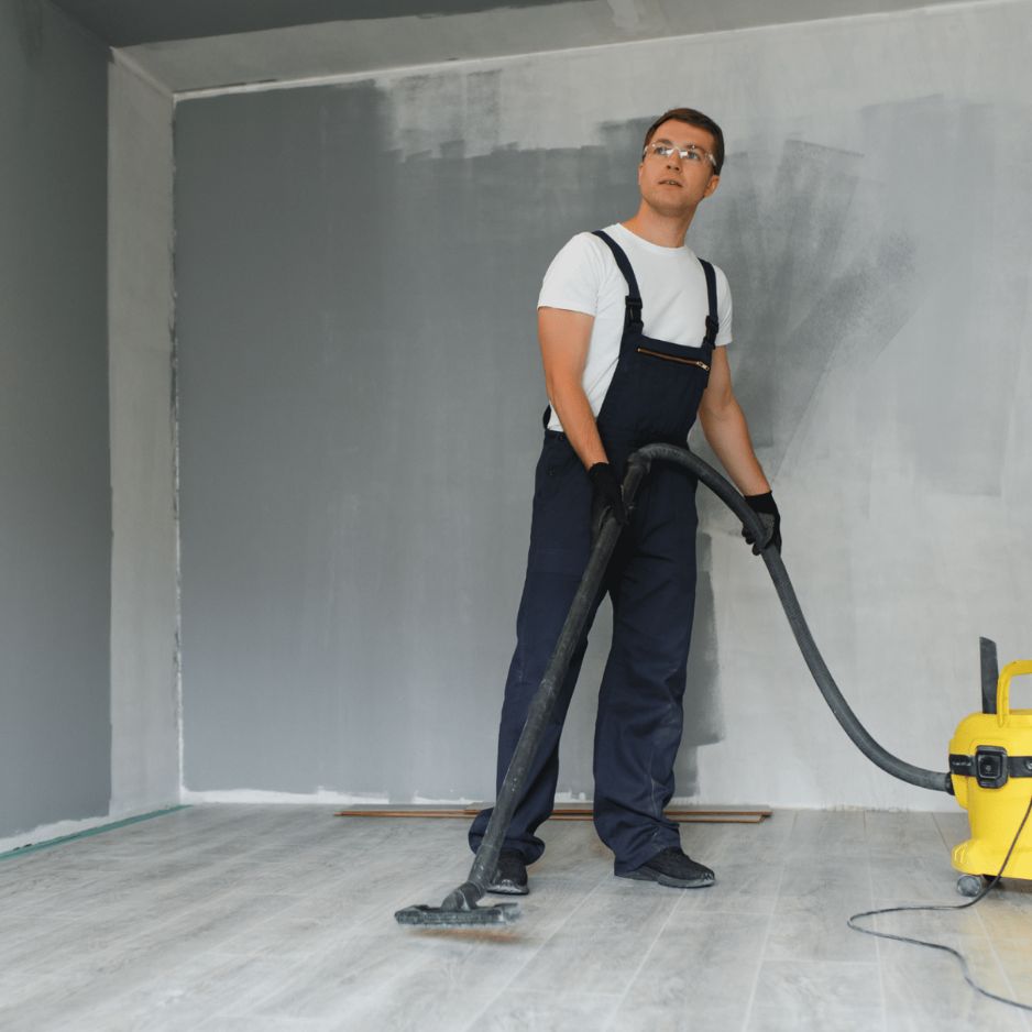 Post-construction floor cleaning