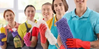 Cleaning team of five