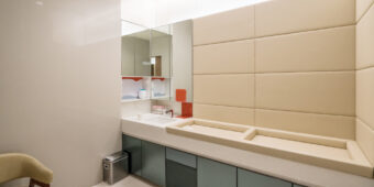 Clean Daycare Bathroom in Dallas Clean Daycare Bathroom in Dallas with changing tables that was cleaned by a commercial cleaning service