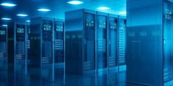 Janitorial Cleaning for Data Center Servers in Fort Worth Countless modern server cabinets in a data center in Fort Worth in need of a janitorial company.